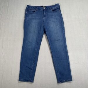 1822 Denim Mid Rise Ankle Jeans Womens 14 Blue Lightweight Stretch 33x27